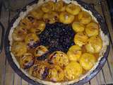 Tarte prune myrtilles glaçage confiture de melon au rhum arrangé