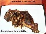 Lapin au cidre, sauce au cafe