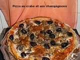 Pizza au crabe et champignons