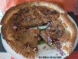 Tarte rustique au canard, cepes, abricots et speculoos