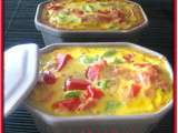 Clafouti poivrons, jambon et fromage