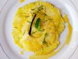 Carpaccio d’ananas rôti à la vanille