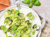 Fettuccini à la crème de pesto genovese & palourdes