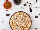 Tarte au chocolat, caramel & meringue italienne au café ( Dégustabox août 2018 )