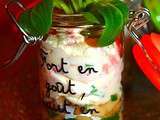 Verrine apéritives au champignons et à la crème de jambon