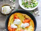 Yorkshire pudding au saumon fumé & Salade de courgettes