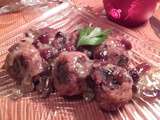 Calendrier de l'Avent #20 Boulettes de Haricots Rouges et tofu sauce Cranberries {Vegan}