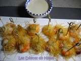 Crevettes croustillantes en habit de cheveux d’ange