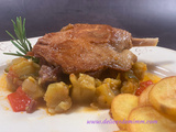 Cuisse de canard confit aux légumes du soleil