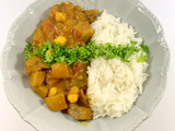 Curry d’aubergines et pois chiches