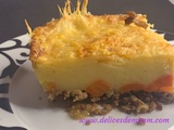 Hachis parmentier aux carottes glacées et Comté