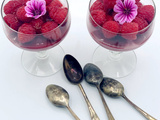 Panna cotta hibiscus et framboises