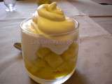 Verrine d'ananas au coulis de fruits de la passion et espuma Pina Colada