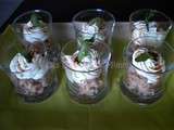 Verrines de crevettes grises au mascarpone