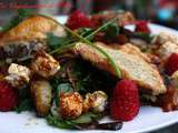 Salade de pommes de terre sautées aux fruits et toasts aux fromages {Concours safran}