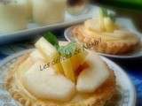 Tartelettes poire ananas au flan vanille