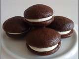 Whoopies pies au chocolat noir et blanc