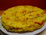 Tortilla espagnol aux pomme-de-terre et poivron