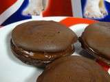 Whoopies chocolat et son cœur tendre au nutella