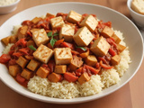 Brouillade de tofu piperade