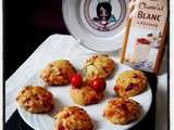 Cookies aux cerises, copeaux de chocolat blanc, noix de coco et amandes effilées