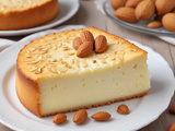 Gâteau au fromage blanc à la vanille et ses amandes effilées