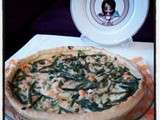 Quiche au saumon, estragon et haricots verts