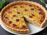 Quiche aux oignons et à la viande hachée