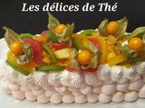 Bûche Pavlova aux fruits frais