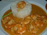 Crevettes curry coco