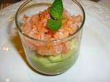 Verrine avocat saumon fumé