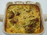 Clafoutis de courgettes à la saucisse et parmesan