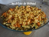 Crumble de courgettes au saumon