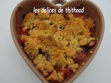 Crumble fraises et rhubarbe