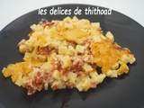 Gratin de crozets au chorizo et au beaufort