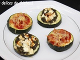 Mini-pizzas sur rondelles de courgette