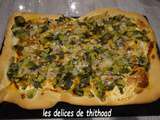 Pizza aux poireaux et à la moutarde