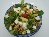 Salade d’avocat , noix et feta