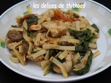 Salade de pâtes, poulet, légumes façon Thaï