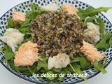 Salade de quinoa, lentilles et poisson