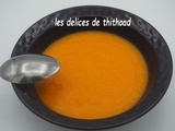 Soupe de carottes au chèvre frais