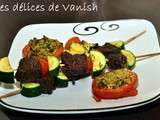 Brochettes de boeuf et tomates provençales