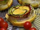 Tourbillon de courgettes et jambon cru