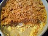 Crumble de cabillaud au lait de coco et au curry