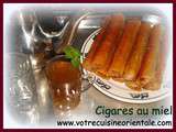 Cigares au miel farcis aux amandes