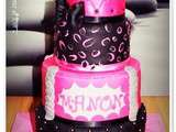 Cake design Girly pour les 18 ans de Manon (défi cuisine: cake design)