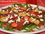 Carpaccio de bresaola aux couleurs et fruits de l'été