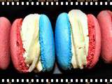 Macarons  allez les bleus  au chocolat blanc