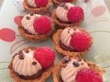 Tartelettes choco-coco et framboises