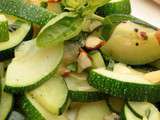 Courgettes ou assiette santé du déjeuner